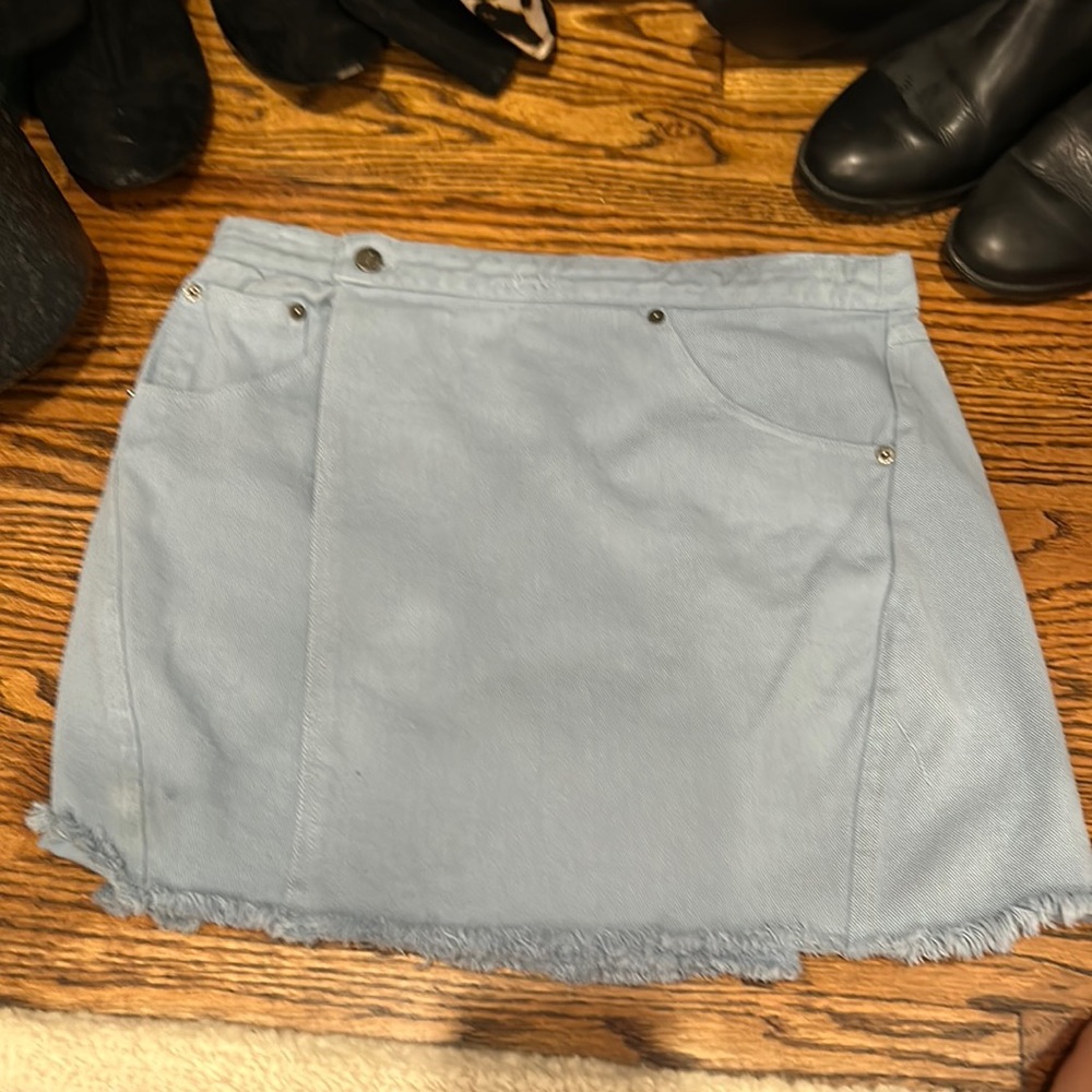 Urban blue jean wrap skirt